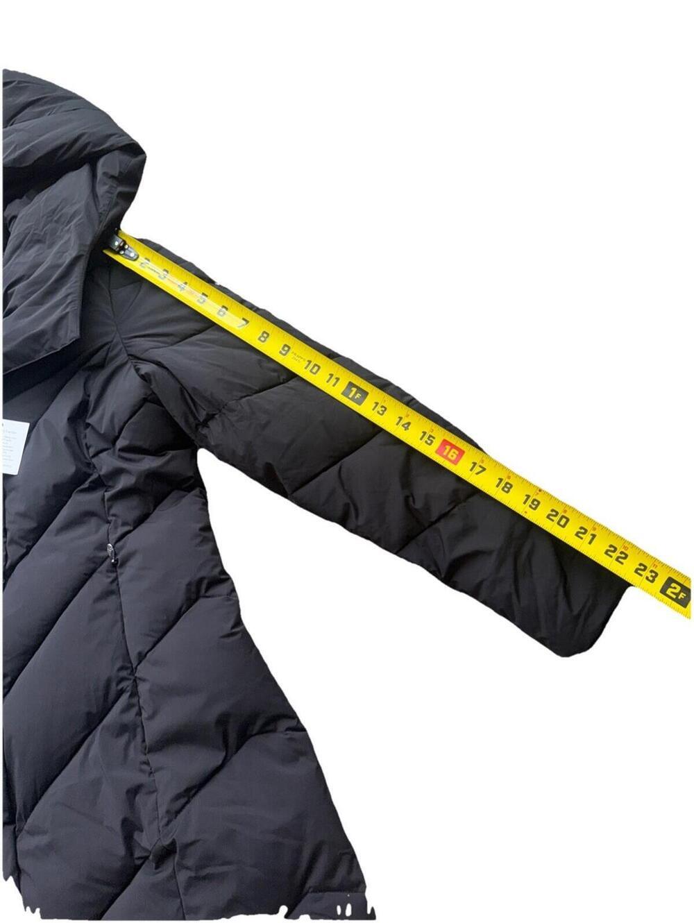 NEW CALVIN KLEIN WOMEN'S QUILTED PUFFER BLACK HOODED LONG SLEEVE JACKET SIZE S - Picture 4 of 5